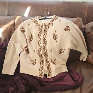 Beaded 1950s Cashmere Cardigan